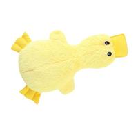 Youyjiu Dog Chew Toy, Plush Duck Puppy Toy, Soft Squeaky Companion, Durable Biting and Pulling Fun, para Interiores y Exteriores Aventuras Perritos, 37 x 24 x 5 cm, 150 g Amarillo Rosa