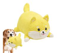 Youyjiu Dog Squeaky Toys, Calming Chew Toys, Interactive Dog Training, Durabless Dogs Shaped Toy, Estimulating Boredom Relief for Aggressive Chewers, 30x24x19cm Amarillo