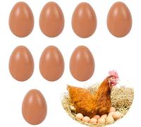 YouYuer 8PCS Huevos Falsos Gallinas Huevo de Madera Huevos Simulados Huevo Falsos Ayuda a Poner Gallina Herramienta Agrícola Aves de Corral Maniquí Nido Huevos