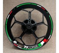 YOUZKA Stickers Neumático De Motocicleta De 17 Pulgadas para Ducati Corse V4 797 748 1098 S 821 696 Monster 1100, Pegatinas De Rueda, Calcomanías De Rayas Reflectantes(Color23)