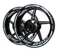 YOUZKA Stickers Pegatina para Rueda De Motocicleta, Pegatina De Protección Reflectante para Borde Interior, Película Decorativa para Suzuki GSF650 GSF 650 Bandit(Color2)