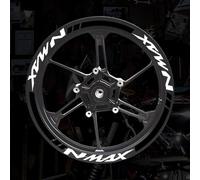 YOUZKA Stickers Pegatina para Rueda de Motocicleta, Pegatina de Raya para llanta de Carreras, Accesorios de decoración para Motocicleta Y&amaha NMAX N MAX n-MAX 155 125(Color8)