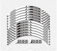 YOUZKA Stickers Pegatina para Ruedas Delanteras Y Traseras De Motocicleta, Llanta Reflectante A Rayas para Kawasaki Z 800 Z800 Z800, 12 Uds.(Bianco)