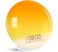 YOVDA Reloj despertador de amanecer para dormitorios con luz nocturna de 7 colores, alarma dual, regulador, máquina de sonido de ruido blanco, despertador, regalo ideal para mujeres y hombres