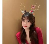 YOVECATHOU Diadema LED de Navidad, cuernos de ciervo, diadema para el pelo, accesorios de Navidad para Halloween, Navidad (14)