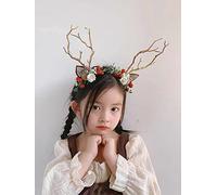 YOVECATHOU Diadema LED de Navidad, cuernos de ciervo, diadema para el pelo, accesorios para el pelo de Navidad, Halloween, Navidad, cosplay, fiesta, accesorios de disfraz (7)