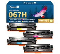 Yowell 067H Toner Compatible para Canon 067 067H para Canon i-SENSYS MF657Cdw MF655Cdw MF651Cw LBP633Cdw MF650C LBP632Cdw LBP631Cw MF653Cdw MF654Cdw MF656Cdw - 067H 4-Pack