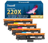 Yowell 220X MFP 4302fdw Toner Compatible para HP 220X 220A para HP Color LaserJet Pro MFP 4302fdw 4302dw 4202dw 4202dn 4302fdn - 220X Toner Set 4-Pack