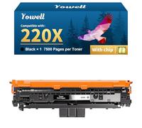 Yowell 220X Negro - MFP 4302fdw Toner Compatible para HP 220X 220A Toner para HP Color LaserJet Pro MFP 4302fdw 4302dw 4202dw 4202dn 4302fdn - 220X W2200X Negro BK