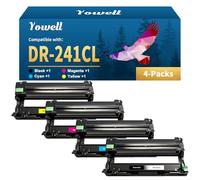 Yowell 4 unidades de tambor DR-241 ompatibles con Brother DR-241 R241CL Tambor TN241 TN245 para MFC 9332CDW Toner DCP-9022CDW MFC-9142CDN MFC-9342CDW HL-3142CDW HL-3140CW HL-3152CDW HL-3152CDW