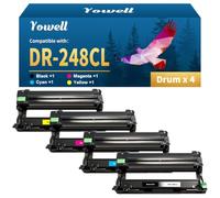 Yowell 4 x DR248CL Tambor compatible con Brother DR248 ompatible con Brother MFC-L3760CDW MFC-L3740CDW DCP-L3560CDW MFC-L3740CDWE MFC-L8390CDW HL-L3240CDW HL-L3220CWE, DR-248CL