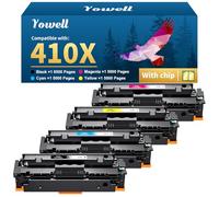 Yowell 410X Toner Compatible para HP 410X CF410X 410A CF410A Toner para HP MFP m477fdw Toner Color LaserJet Pro MFP M477fdn M477fnw M477 M452dn M452nw M452 M377dw M377 Negro Cian Amarillo Magenta 4