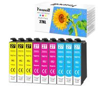 Yowell 9 cartuchos de tinta compatibles con Epson 27XL de color