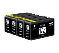 Yowell 950XL Negro Cartucho de Tinta Compatible para HP 950XL 951XL para HP Officejet Pro 8600 8620 8610 8100 8615 8625 8630 8640 276dw (4 Negros)