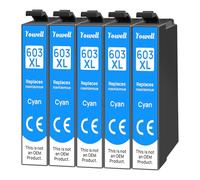 Yowell Cartuchos de impresora cian 603XL compatibles con Epson 603XL 603 XL para Expression Home XP-2100 XP-2150 XP-3100 XP-3105 XP-3150 XP-4100 XP-4155 Workforce WF-2810 WF-2830 WF-2835 WF-2840 WF
