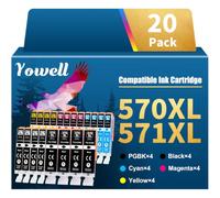 Yowell Cartuchos de impresora compatibles con Canon PGI-570XL CLI-571XL 570XL 571XL