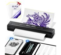 Yowell H1 Termocopiadora Tattoo, Impresora Tattoo, Impresora Tatuajes con 10pcs Papel, Impresora Termica Tattoo para Smartphone PC, Termocopiadora Tatuaje para Artistas del Tatuaje y Principiantes