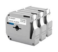 Yowell M-K221 - Cinta de escritura para Brother P-Touch PT-85 PT-80 PT-75 PT-55 PT-60 PT-60 PT-65 PT-60 PT-65 PT-BB4 PT-90 PT-M95 (3 unidades)