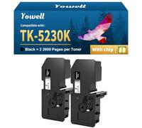 Yowell TK-5230K M5521Cdw Compatible para Kyocera Ecosys M5521Cdw Toner | Compatible con Ecosys M5521Cdn P5021Cdn P5021cdw TK-5230 TK-5230BK TK-5230K (Pack de 2 TK5230 Negro)