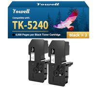 Yowell TK5240K Negro 1T02R70NL0 Compatible para Kyocera TK5240 TK-5240 TK5240K TK-5240K Tóner para Kyocera Ecosys M5526CDW ECOSYS M5526cdw M5526cdn P5026cdw P5026cdw P5026cdw 6CDN M 5526 P5026 (negro