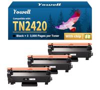 Yowell TN2420 TN2410 Compatible para Brother TN-2420 TN-2410 Cartucho de tóner para MFC L2710DW MFC-L2710DN HL-L2350DW HL-L2375DW DCP-L2530DW HL-L2310D HL-L2370DN MFC-L2730DW (negro, Paquete de 3
