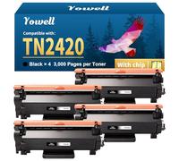 Yowell TN2420 TN2410 Tóner negro compatible para Brother TN-2420 TN-2410 para Brother HL-L2375DW MFC L2710DW, MFC-L2710DN HL-L2350DW DCP-L2530DW HL-L2310D HL-L2370DN MFC-L2730DW (pack de 4)