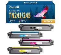 Yowell TN245 TN241 Tóner compatible con Brother MFC 9332CDW Tóner para Brother TN-241 TN-245 DCP-9022CDW DCP-9020CDW DCP-9017CDW MFC-9142CDN MFC-9342CDW HL-3140CW HL-3152CDW (paquete de 4)