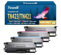 Yowell TN423 MFC-L8690CDW Toner Compatible para Brother TN-423 TN-421 | Compatible con Brother MFC-L8690CDW Tóner para HL-L8260CDW DCP-L8410CDW HL-L8360CDW MFC-L8900CDW 8690CDW(TN 423 4 unidades)