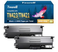 Yowell TN423 Tóner Negro MFC-L8690CDW Compatible para Brother TN-423 TN-421 para Brother MFC-L8690CDW Tóner para HL-L8260CDW DCP-L8410CDW HL-L8360CDW MFC-L8900CDW 8690CDW 8260CDW - 2 Negro