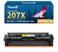 Yowell Tóner amarillo 207X compatible con HP 207X 207A para HP Color Laserjet Pro MFP M283fdw Toner para Color Laserjet Pro M255dw M282nw M283fdn M255nw M283 M282 M255 W2212A W2212X - 2077X X Amarillo
