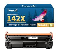 Yowell Tóner con chip compatible con HP 142X W1420X 142A W1420A Negro para HP LaserJet MFP M140w M140 M139w M139 Tóner para LaserJet M110w M110 Tóner (1 paquete)