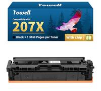 Yowell Tóner negro 207X compatible con HP 207X 207A para HP Color Laserjet Pro MFP M283fdw Toner para Color Laserjet Pro M255dw M282nw M283fdn M255nw M283 M282 M255 W2210A W2210X - 2077X X Negro