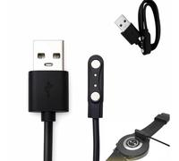 Yowfond 1 cable de carga para reloj inteligente, USB magnético de 2 pines de 4 mm, estación de carga magnética portátil compatible con YAMA SW022, AGPTE LW11, Ticwatch GTX, LS05, carga rápida