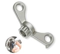 Yowfond Herramienta de extracción de manivela para bicicleta 2 en 1 para Shimano HollowTech II, extractor de manivela cromado para desmontar e instalar cubiertas de manivela con ganchos para una