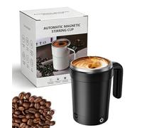 Yowfut Taza de café con agitación automática recargable, taza de café eléctrica con tapa, taza de mezcla con pantalla de temperatura, calentador de bebidas calientes, regalo para casa, oficina