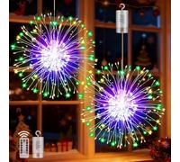 yowin Fuochi d'artificio Luci a Batteria 2 Pezzi 198 LED Luci Stringa