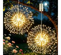 Yowin - Lote de 2 luces de fuegos artificiales de 198 LED de alambre