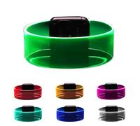 Yowivon Pulseras de luz LED con cierre magnético, suministros de fiesta que brillan en la oscuridad, accesorios de neón para rave, regalos geniales de fiesta de cumpleaños, 1 unidad