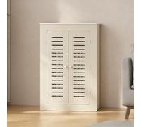 YOWLLXOF Cubreradiador, protección Decorativa radiador con Puertas de Lamas | Cubreradiador moderno hogar, buen flujo de aire, oculta tuberías, salón dormitorio(35.4'' x 5.9'' x 27.6'')