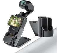 YOWOLF Soporte magnético compatible con DJI Osmo Pocket 3, accesorio de actualización 2025, abrazadera adaptador con ventosa magnética, soporte de escritorio, mango ajustable de 180°, montaje vertical