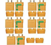 YOWOO 5 Pares Amass XT90-S XT90S XT90 Conector Macho y Hembra Anti-Chispa + Carcasa para RC Car Truck Drone Quadcopter Motor sin escobillas FPV Batería (Actualización XT90)