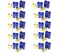 Yowoo 5 Pares de Conectores EC5, Macho, Hembra, 5,0mm, Conectores de Enchufe Tipo Bala Dorado Tipo Banana para RC ESC, Dispositivo de batería Lipo, Motor eléctrico