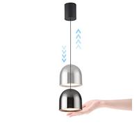 YOXANG Creativo Iluminación de elevación Interruptor táctil Atenuación Luz colgante Dormitorio Auge y caída Mini Luces Colgantes Ajustables Comedor Aluminio Arte deco Candelabros Bombilla Luz cálida