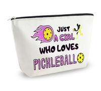 Yoxiumi Bolsa de maquillaje de pickleball, recuerdos de fiesta, regalos para amantes del pickleball, bolsa de pickleball para jugadores de equipo de pickleball, bolsas de pickleball femeninas para