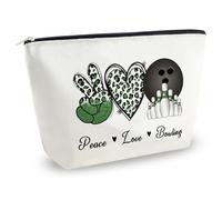 Yoxiumi Regalos temáticos deportivos para mujeres, atletas, entrenadoras, bolsas de maquillaje únicas, bolsas de cosméticos y accesorios para bolos, pickleball, béisbol, baloncesto, voleibol y amantes