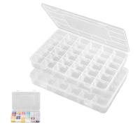 YOYEAH 2X Caja Organizadora con 36 Compartimentos, para Artículos Pequeños (Cuentas, Joyería, Tornillos), Compartimentos Variables para Almacenamiento Ordenado, Ideal para Hogar y Taller