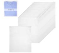 YOYEAH 30 Piezas 40x30cm Zip Pouch, Reutilizable, Grande, Bolsa Ziplock Esmerilado, Impermeable, con Cremallera, Almacenamiento de Ropa, Bolsa para Zapatos, Bolsa de Viaje