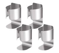 YOYEAH Juego de 4 portacepillos de dientes de acero inoxidable - Soporte de pared para cepillos de dientes eléctricos y pasta de dientes sin taladrar