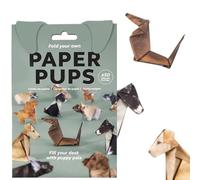 YOYEAH Juego de manualidades para origami de papel para gatos, 100 hojas de papel 3D para perros y dinosaurios, decoración hecha a mano, amantes de los gatos, amantes de los cachorros (perro)