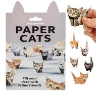 YOYEAH Juego de papel para origami para manualidades, 100 hojas de papel 3D para gatos y perros, dinosaurios, decoración hecha a mano, amantes de los gatos, amantes de los cachorros (gatos)